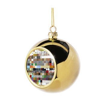 Minecraft blocks, Golden Christmas tree ball ornament 8cm