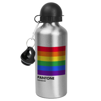 Pantone Rainbow, Metallic water jug, Silver, aluminum 500ml