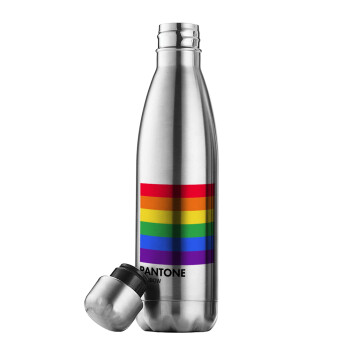 Pantone Rainbow, Inox (Stainless steel) double-walled metal mug, 500ml