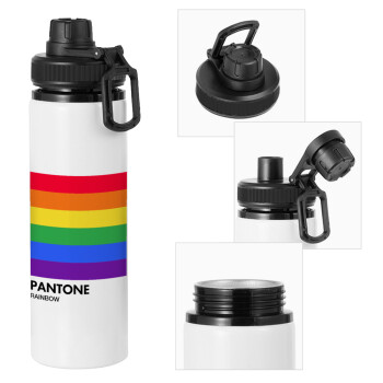 Pantone Rainbow, Μεταλλικό παγούρι νερού με καπάκι ασφαλείας, αλουμινίου 850ml