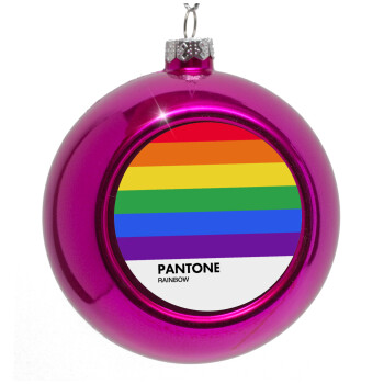 Pantone Rainbow, Purple Christmas tree ornament bauble 8cm