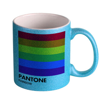 Pantone Rainbow, Κούπα Σιέλ Glitter που γυαλίζει, κεραμική, 330ml