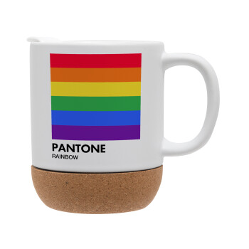 Pantone Rainbow, Κούπα, κεραμική με βάση φελού και καπάκι (ΜΑΤ), 330ml (1 τεμάχιο)