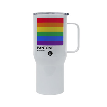 Pantone Rainbow, Mega Stainless steel Tumbler with lid, double wall 750L