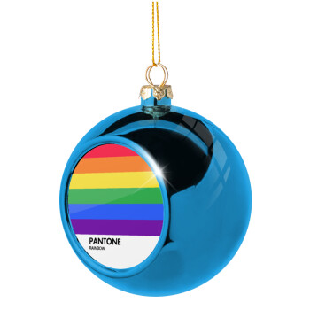 Pantone Rainbow, Χριστουγεννιάτικη μπάλα δένδρου Μπλε 8cm