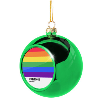 Pantone Rainbow, Χριστουγεννιάτικη μπάλα δένδρου Πράσινη 8cm