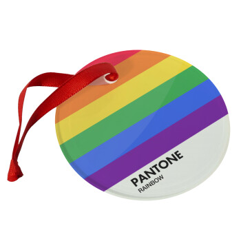 Pantone Rainbow, Christmas ornament glass 9cm