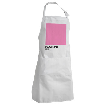 PANTONE Pink C, Adult Chef Apron (with sliders and 2 pockets)