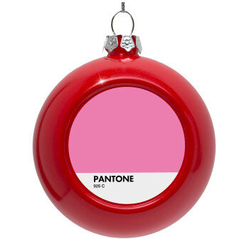 PANTONE Pink C, Red Christmas tree ornament bauble 8cm