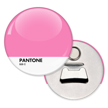 PANTONE Pink C, Μαγνητάκι και ανοιχτήρι μπύρας στρογγυλό διάστασης 5,9cm