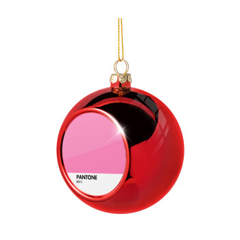 PANTONE Pink C, Χριστουγεννιάτικη μπάλα δένδρου Κόκκινη 8cm