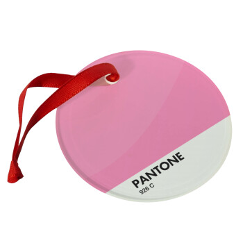 PANTONE Pink C, Χριστουγεννιάτικο στολίδι γυάλινο 9cm