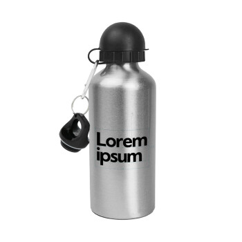 Lorem ipsum, Metallic water jug, Silver, aluminum 500ml