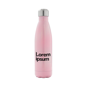 Lorem ipsum, Metal mug thermos Pink Iridiscent (Stainless steel), double wall, 500ml