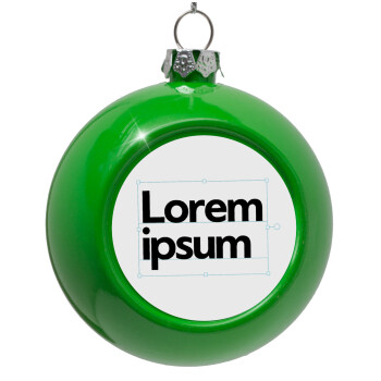 Lorem ipsum, Green Christmas tree ornament bauble 8cm