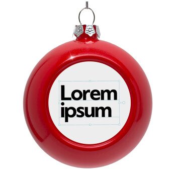 Lorem ipsum, Red Christmas tree ornament bauble 8cm