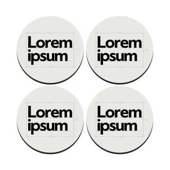 Lorem ipsum, ΣΕΤ 4 Σουβέρ ξύλινα στρογγυλά (9cm)