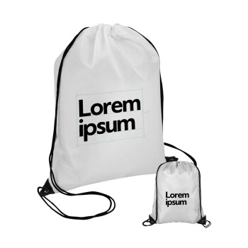 Lorem ipsum, Τσάντα πουγκί με μαύρα κορδόνια (1 τεμάχιο)