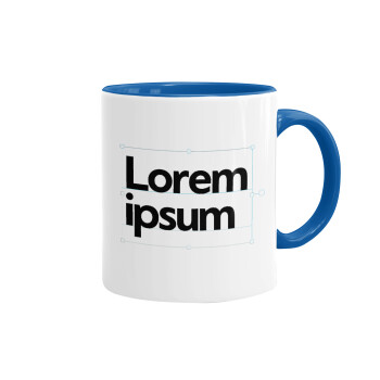 Lorem ipsum, Κούπα χρωματιστή μπλε, κεραμική, 330ml