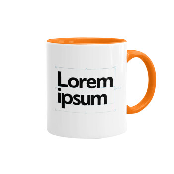 Lorem ipsum, Κούπα χρωματιστή πορτοκαλί, κεραμική, 330ml