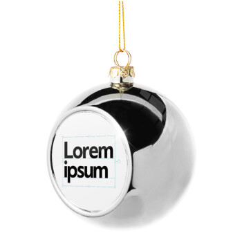 Lorem ipsum, Χριστουγεννιάτικη μπάλα δένδρου Ασημένια 8cm