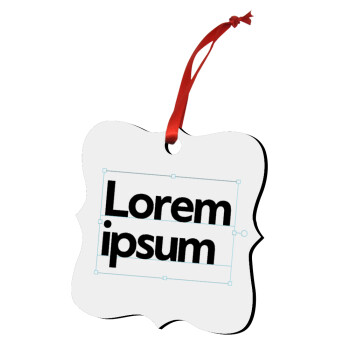 Lorem ipsum, Christmas ornament polygon wooden 7.5cm