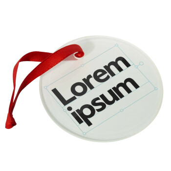 Lorem ipsum, Χριστουγεννιάτικο στολίδι γυάλινο 9cm