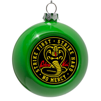 cobra kai strike first dojo, Green Christmas tree ornament bauble 8cm