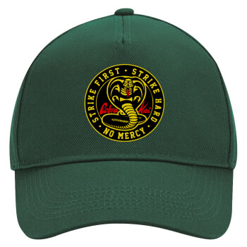 cobra kai strike first dojo, Adult Ultimate Hat GREEN, (100% COTTON DRILL, ADULT, UNISEX, ONE SIZE)