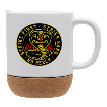 cobra kai strike first dojo, Ceramic coffee mug Cork (MAT), 330ml (1pcs)