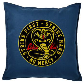 cobra kai strike first dojo, Sofa cushion Blue 50x50cm includes filling