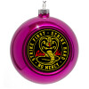 Purple Christmas tree ornament bauble 8cm