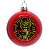 Red Christmas tree ornament bauble 8cm