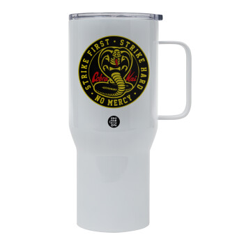 cobra kai strike first dojo, Tumbler με καπάκι, διπλού τοιχώματος (θερμό) 750L