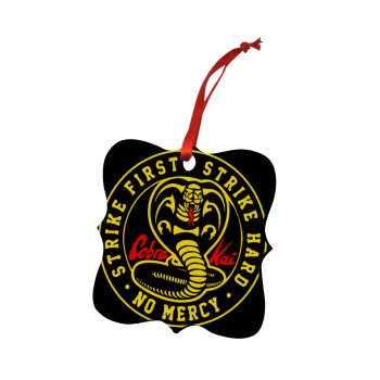 cobra kai strike first dojo, Christmas ornament polygon wooden 7.5cm