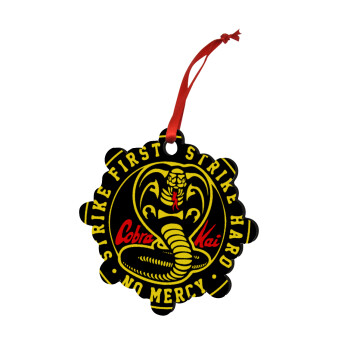 cobra kai strike first dojo, Christmas ornament snowflake wooden 7.5cm