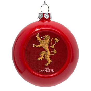 House Lannister GOT, Red Christmas tree ornament bauble 8cm