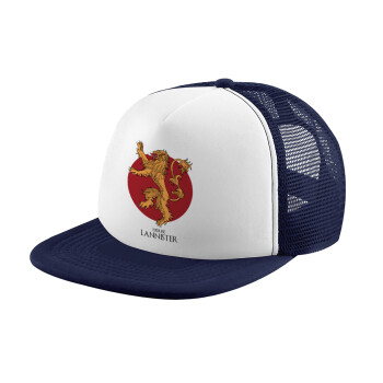 House Lannister GOT, Καπέλο παιδικό Soft Trucker με Δίχτυ ΜΠΛΕ ΣΚΟΥΡΟ/ΛΕΥΚΟ (POLYESTER, ΠΑΙΔΙΚΟ, ONE SIZE)