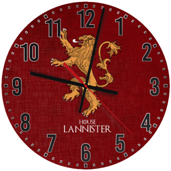 House Lannister GOT, Ρολόι τοίχου ξύλινο (30cm)