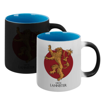 House Lannister GOT, Κούπα Μαγική εσωτερικό μπλε, κεραμική 330ml που αλλάζει χρώμα με το ζεστό ρόφημα