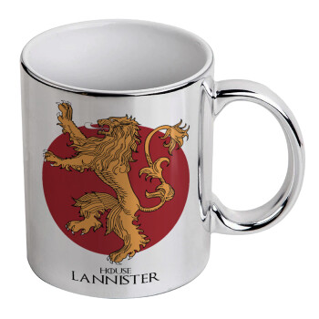 House Lannister GOT, Mug ceramic, silver mirror, 330ml