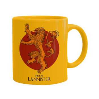 House Lannister GOT, Κούπα, κεραμική κίτρινη, 330ml (1 τεμάχιο)