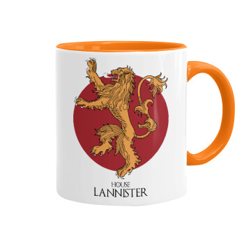 House Lannister GOT, Mug colored orange, ceramic, 330ml