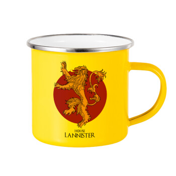 House Lannister GOT, Κούπα Μεταλλική εμαγιέ Κίτρινη 360ml