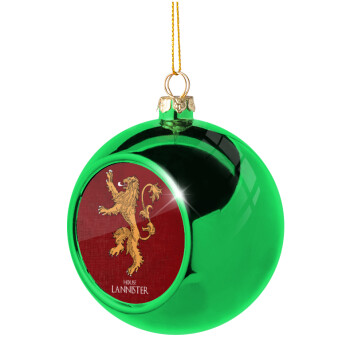 House Lannister GOT, Green Christmas tree ornament ball 8cm