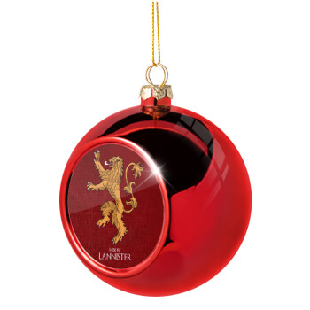 House Lannister GOT, Christmas tree ball Red 8cm