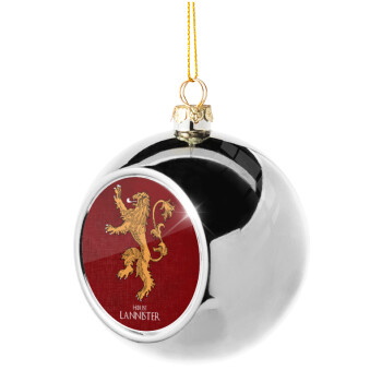 House Lannister GOT, Silver 8cm Christmas tree ball ornament