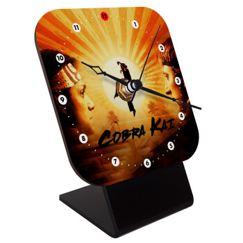 Cobra Kai, Quartz Wooden table clock with hands (10cm)