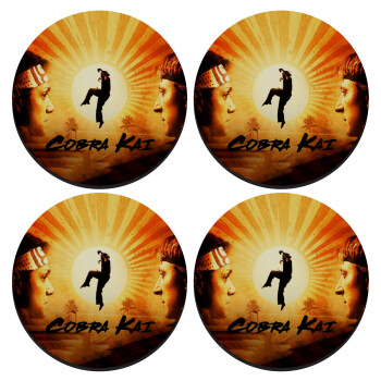 Cobra Kai, SET of 4 round wooden coasters (9cm)