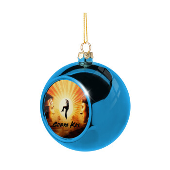 Cobra Kai, Blue Christmas tree ball ornament 8cm